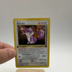 Pokemon TCG Rattata 66/82 Team Rocket 1st Edition French Common Wizards 2000 - Image 2