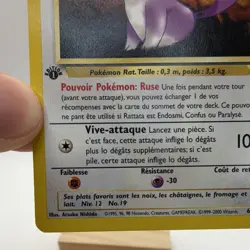 Pokemon TCG Rattata 66/82 Team Rocket 1st Edition French Common Wizards 2000 - Image 3