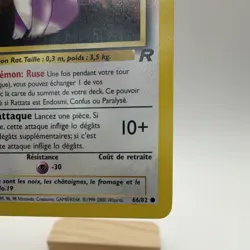Pokemon TCG Rattata 66/82 Team Rocket 1st Edition French Common Wizards 2000 - Image 4