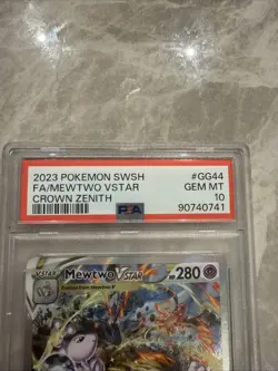 2023 Pokemon SWSH Mewtwo VSTAR GG44/GG70 Crown Zenith PSA 10 - Image 2