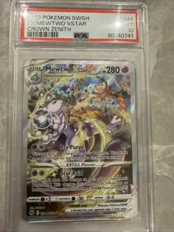 2023 Pokemon SWSH Mewtwo VSTAR GG44/GG70 Crown Zenith PSA 10 - Image 3