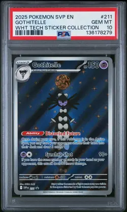 2025 POKEMON SVP EN-SV BLACK STAR PROMO #211 GOTHITELLE WHT TECH STICKER PSA 10 - Image 1
