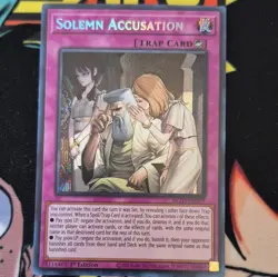 Yu-Gi-Oh! Solemn Accusation 1st Edition BLZD-EN079 - Image 1