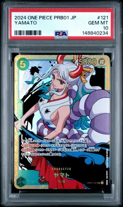 One Piece Japanese PRB01 YAMATO Secret Rare PSA 10 #121 - Image 1