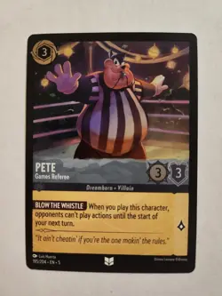 Pete - Games Referee - 195/204 - Cold Foil - Disney Lorcana :Shimmering Skies - Image 1