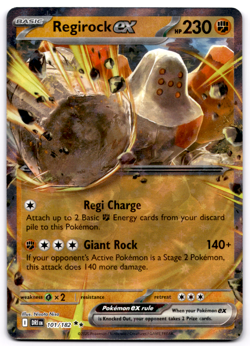 Regirock EX 101/182 Sv10: Destined Rivals Holo Card NM Condition - Image 1