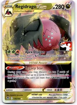 Regidrago VSTAR 136/195 Holo Ultra Rare Prize Pack Series Cards Pokemon Holo NM - Image 1