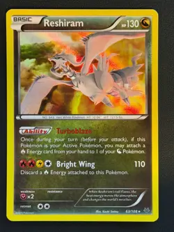 POKEMON CARD Reshiram Roaring Skies 63/108 Holo Near Mint Free P&P - Image 1