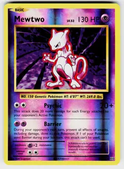 MEWTWO 51/108 R EVOLUTIONS POKEMON REVERSE HOLO NM/M - Image 1