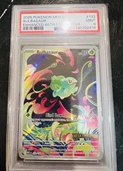 PSA 9 - 2025 BULBASAUR ENHANCED BSTR BOX TOPPER - MEGA EVOLUTION - POKEMON - Image 1