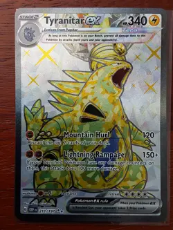 Tyranitar EX 211/197 UR Ultra Rare- Obsidian Flames - Pokemon TCG NM Near Mint - Image 1