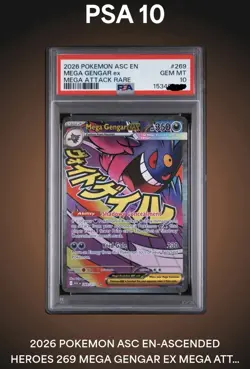 Pokemon Mega Gengar ex Mega Attack Rare Ascended Heroes 269/217 PSA 10 - Image 1