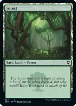 Forest (467) -Foil Light Play MTG Commander Legends: Battle for Baldur's Gate - Image 1