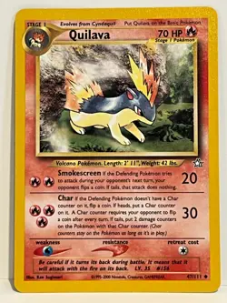 Vintage 2000 Pokemon TCG Neo Genesis QUILAVA Uncommon 47/111 LP Eng. Unltd. - Image 1