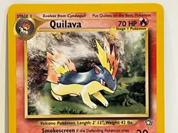 Vintage 2000 Pokemon TCG Neo Genesis QUILAVA Uncommon 47/111 LP Eng. Unltd. - Image 2