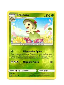 Breloom 5/73 Common Shining Legends Pokemon Reverse Holo Near Mint - Image 1