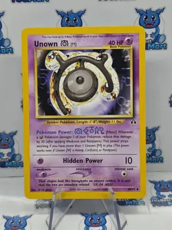 Unown M 49/75 Neo Discovery Pokemon LP - Image 1