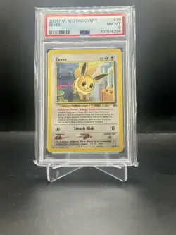 2001 POKEMON NEO DISCOVERY #38 EEVEE PSA 8 - Image 1