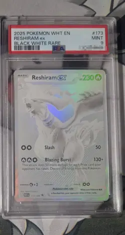 Pokemon Reshiram ex 173/086 Sv: White Flare Holo Black White Rare PSA 9 - Image 1