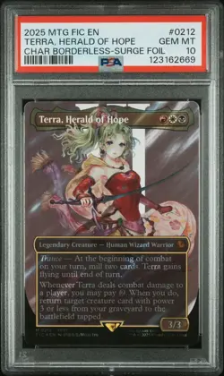 PSA 10 MTG FINAL FANTASY SURGE FOIL COMMANDER TERRA, HERALD OF HOPE #123162669 - Image 1