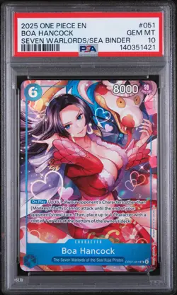 Boa Hancock One Piece Seven Warlords Of The Sea Binder Set 051 NM PSA 10 - Image 1