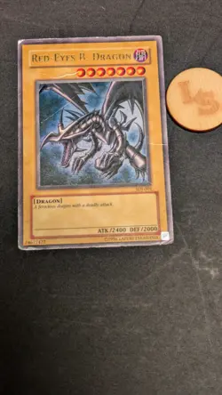 Red-Eyes Black Dragon SDJ-001 Ultra Rare Unlimited Edition Yu-Gi-Oh Card LP - Image 1