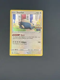 Snorlax 055/078 NM Cosmos Holo Pokemon Go Promo Pokemon Card Free Shipping - Image 1