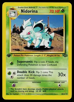 Pokemon Card Jungle Nidorina 40/64 Uncommon 1st Edition - Image 1