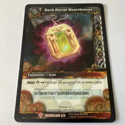 WoW TCG Dark Portal Hearthstone Card World of Warcraft Scratched Loot Card Holo - Image 1