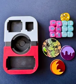 3D Printed Damage Dice and Token Insert for Pokemon Mini Tin - Image 2