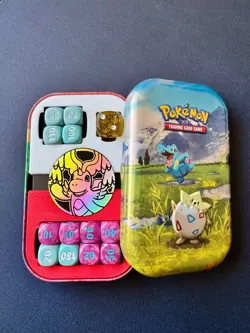 3D Printed Damage Dice and Token Insert for Pokemon Mini Tin - Image 3