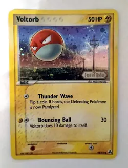 Voltorb 68/92 Pokemon EX Legend Maker Stamped Reverse Holo Swirl 2006 - LP - Image 1