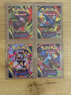 Pokemon Phantasmal Flames Build & Battle Pack Art Trainer Tips Comp Art Set - Image 1