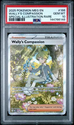 2025 Pokemon Mega Evolution #186 SIR Wally's Compassion PSA 10 Gem Mint - Image 1