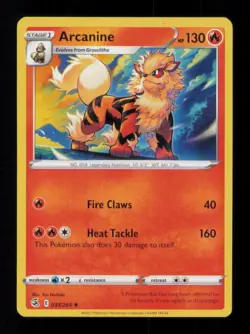 ARCANINE RARE 033/264 FUSION STRIKE POKEMON LP - Image 1