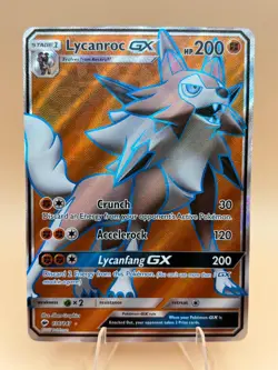 Lycanroc GX 136/147 Ultra Rare Burning Shadows Pokemon Near Mint - Image 1