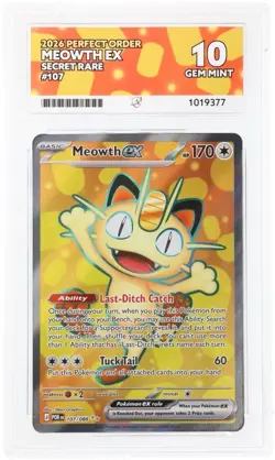 Pokemon Perfect Order Meowth EX 107/088 - Ace 10 - Image 1