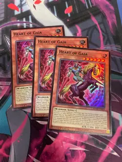 YUGIOH - HEART OF GAIA X3 - SUPER RARE - MZMU - 1ST ED - NM - Image 1