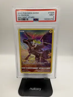 2022 PSA 9 FA Zekrom #TG05 Full Art Trainer Gallery Pokemon TCG SWSH BS - Image 1