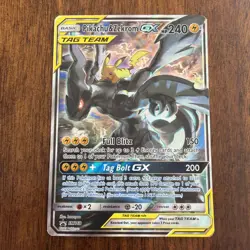 Pokemon Pikachu & Zekrom GX TAG TEAM Promo Holo SM168 SM 240HP - Image 1