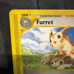 Pokemon Furret 48/147 Aquapolis Uncommon 70 HP Stage 1 TCG 2002 light Play! - Image 2