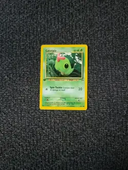 Pokemon Neo Discovery 1st Edition Regular Finish Caterpie 53/75 LP-NM OC1648 - Image 1