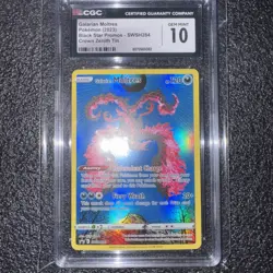 CGC 10 GEM MINT Galarian Moltres SWSH284 Black Star Promos Full Art Holo Pokemon - Image 1