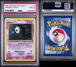 2001 Pokemon Neo Discovery Unown (A) 14/75 Holo Rare PSA 8 - Image 3