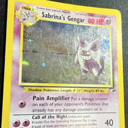 Wizards of the Coast Pokemon Sabrina's Gengar Holo Rare 80HP Gym Challenge 14/1… - Image 2