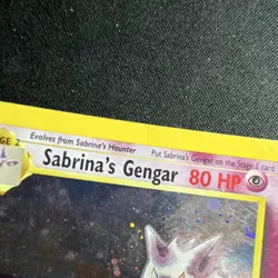 Wizards of the Coast Pokemon Sabrina's Gengar Holo Rare 80HP Gym Challenge 14/1… - Image 3