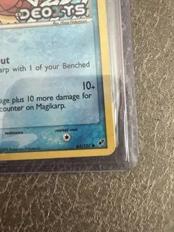 Pokemon Magikarp EX Deoxys 64/107 Reverse Holo English 2005 Card - Image 3