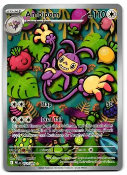 Ambipom 107/094 - 🌊 Phantasmal Flames Illustration Rare Pokemon TCG 🖤 - NM - Image 1