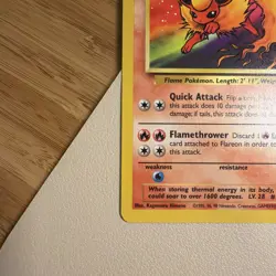 Flareon 19/64 LP Non Holo Rare Unlimited Jungle 1999 Pokemon TCG - Image 2