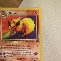 Flareon 19/64 LP Non Holo Rare Unlimited Jungle 1999 Pokemon TCG - Image 4